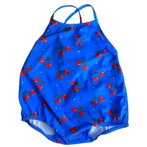 Gucci Baby Girl Cherry Print Swimsuit 6-9 Months - Picture 1 of 5